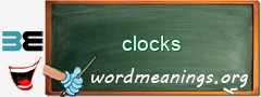 WordMeaning blackboard for clocks